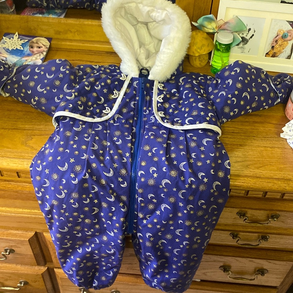 Sun moon 12 month snow suit